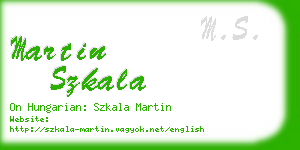 martin szkala business card